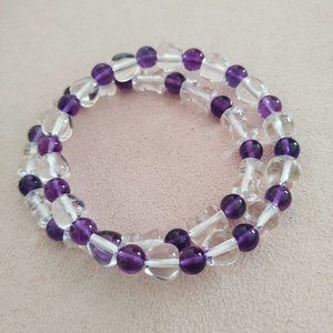 (SUPER SALE ENDS SAT.- 4/$10) NEW HANDMADE CRYSTAL QUARTZ BEADS BRACELETS